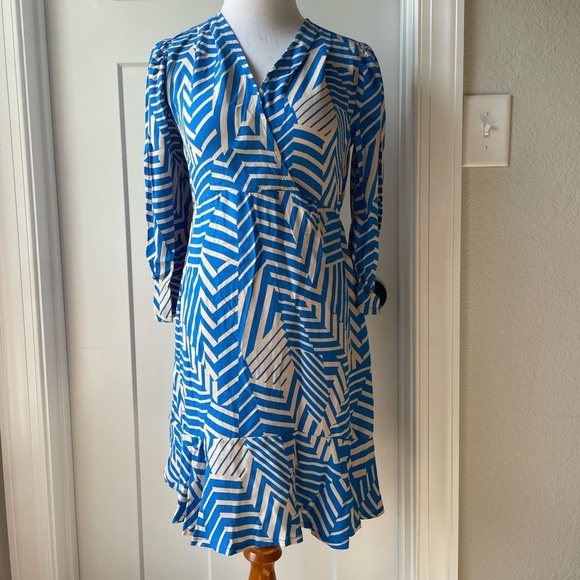 Anna Kay Geometric Print Flounce Hem Minna Dress - Picture 3 of 13